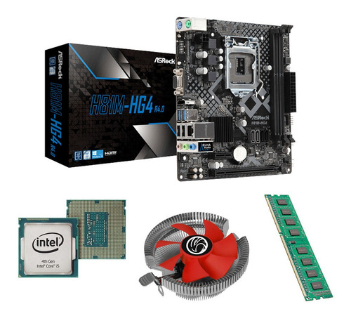 Kit Upgrade Intel 4ª Geracao Placa Mae H81 / I5 / 16gb Ddr3