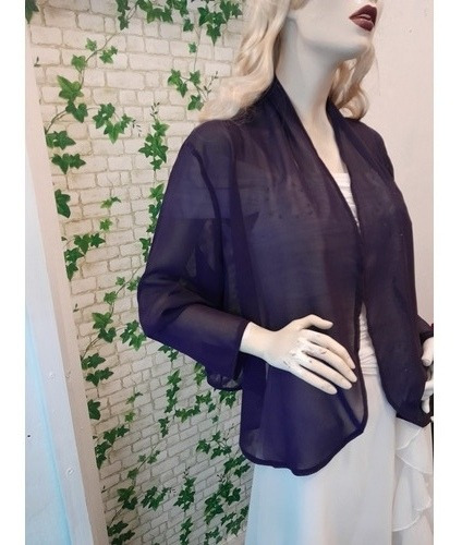 Imagen 4 de 6 de Chaqueta Tapado Fiesta Chifón Bodas