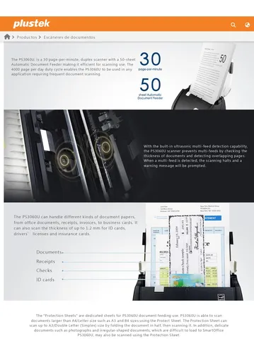 Scanner Plustek Ps3060u