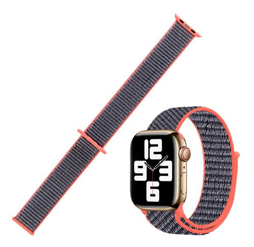 Correa Compatible Con Apple Watch Nylon 42/44mm Extensible