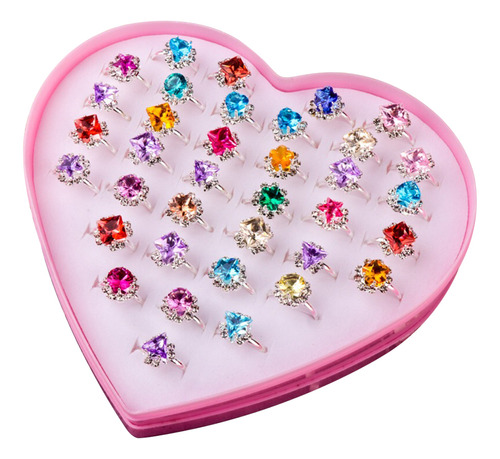 36 Unidades De Anillos De Diamantes Para Niños, Disfraces, S