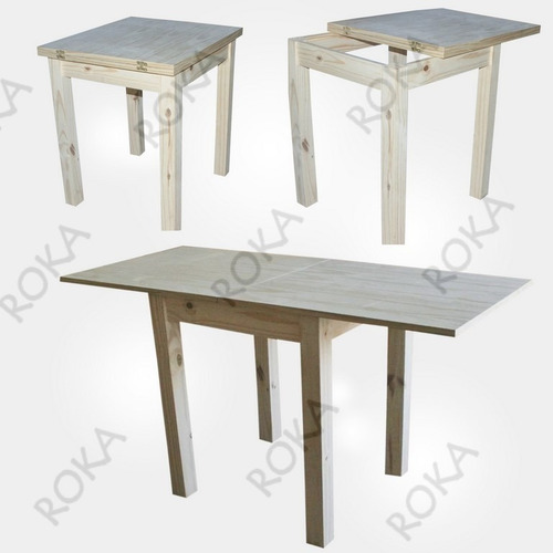 Imagen 4 de 4 de Mesa Extensible Libro 80x80 A 160x80 Roka