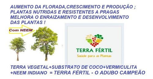 Terra Vegetal Especial Para Apartamentos Não Tem Estercos