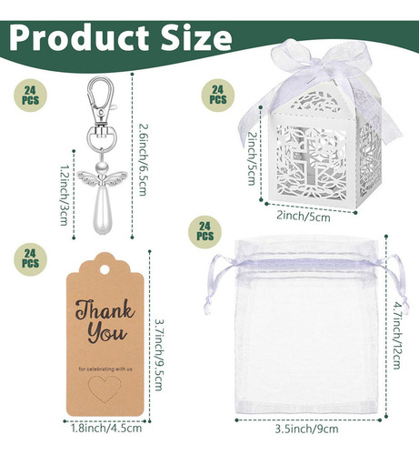 Y 24pc Llaveros Para Bautizo Recuerdos Para Baby Shower