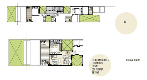 Venta Departamento 1 Dormitorio P 10   A  Frente  Terraza Nueva Cordoba