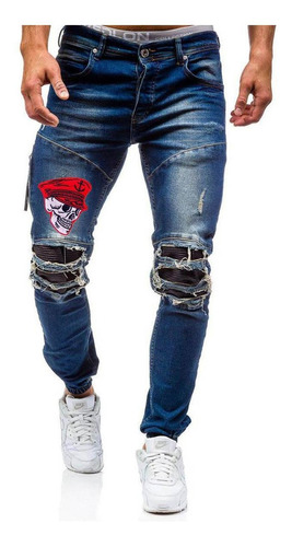 Parche Para Ropa Patchpros Parches Mxkls-004-4 Termoadhesivo Color Rojo/negro/blanco Skull01 Bordado Adhesivo 4 U