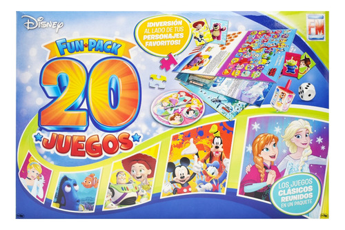 Fun Pack 20 Juegos Disney Juegos De Mesa Familiar Original