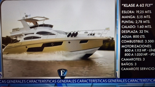 Crucero Klase A 62 Flyn 2018 Barco Nuevo Super Equipado