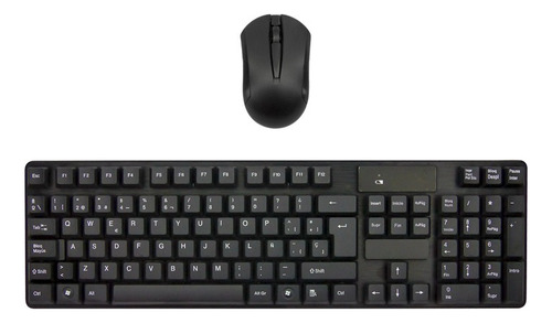 Kit Teclado + Mouse Inalambrico Negro Tj 808