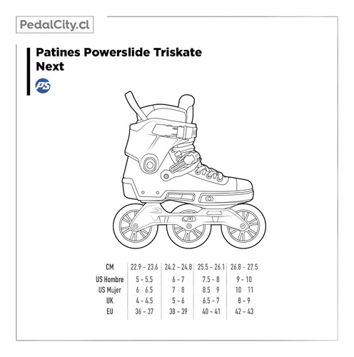 Patines Powerslide Triskate Next Pastel 100