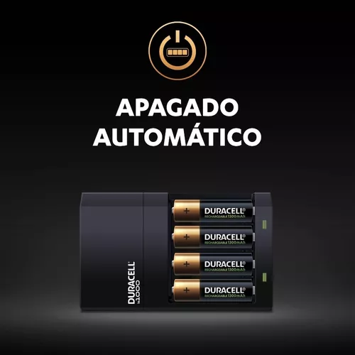 Pack 4 Pilas Recargables AA + Cargador Duracell 2500mAh