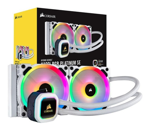 Enfriamiento Liquido Corsair H100i Rgb Platinum Se Blanco