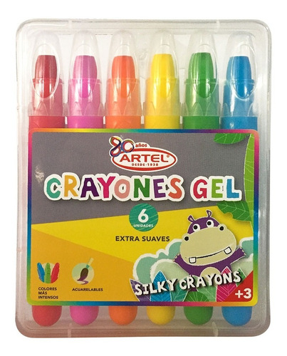 Estuche 6 Crayones Gel Artel