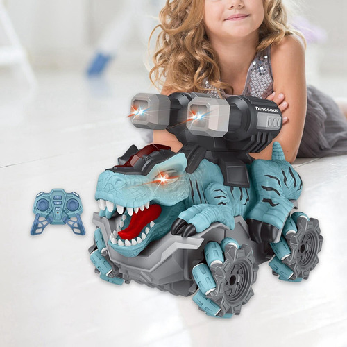 Coche De Control Remoto De Dinosaurio De Plástico Con Luz Y