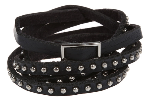 Pulsera Unisex De Múltiples Capas Con Remaches, Brazalete En