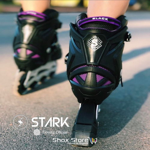 Rollers Profesionales Stark Black Abec Extensibles Aluminio