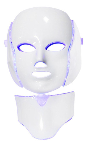 Mascarilla Facial Y Cuello Con Fotones Led De 7 Colores, Ter