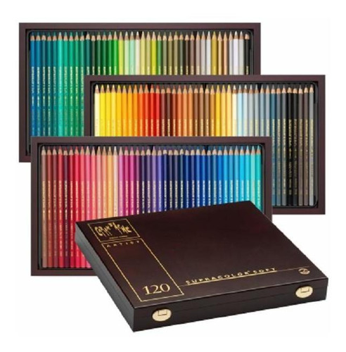 Lápices de acuarela Supracolor 120 colores - Caja de madera