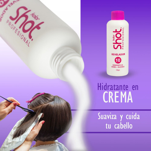 Revelador En Crema 10/20/30/40 Volumenes Kolor Shot 135gr