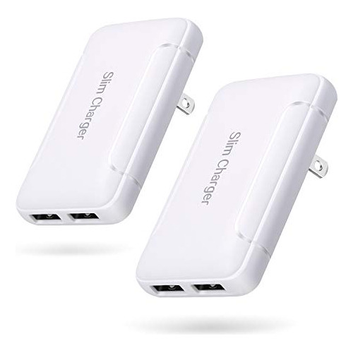 Pared Usb Adaptador Plegable 2 Puerto Doble Corriente Para