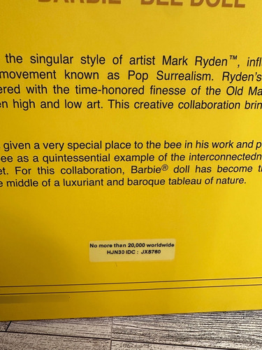 Barbie Bee Abeja Mark Ryden Edicion Limitada (Usado)