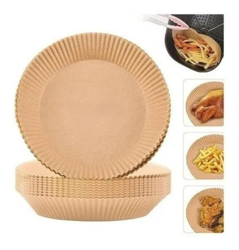 100 Forro De Papel Fritadeira Airfryer Tapete Antiaderente