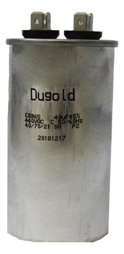 Capacitor Duplo 45+1,5mfd De Metal Dugold - 440v