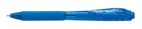 Caneta Pentel Wow! Colors Bk440 Retrátil 1.0mm C/1 Unidade Cor Da Tinta Azul Celeste Cor Do Exterior Transparente