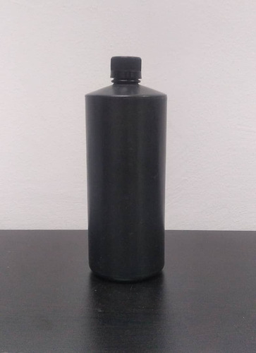 Envase Plástico Negro Tipo Alcohol De 1000 Ml T/rosca