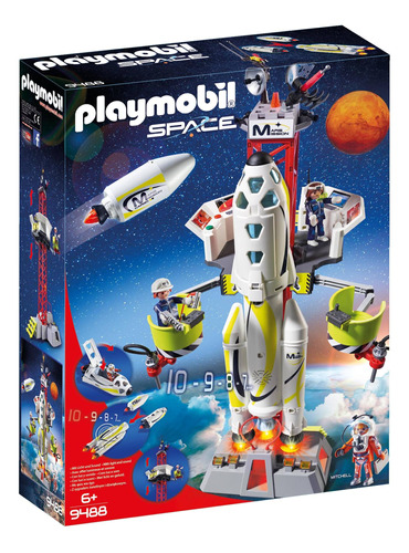 Playmobil Cohete Con Plataforma De Lanzamiento 9488