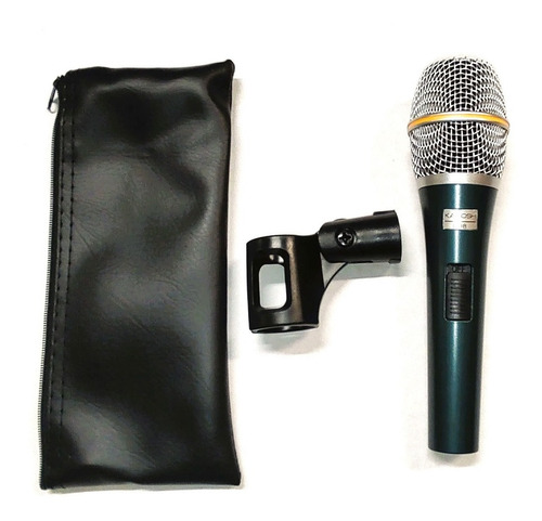 Microfone Kadosh K-98 dinâmico hipercardióide azul/prateado