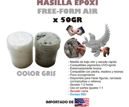 Masilla Epoxica Free Form X 50gr Esculturas Manualidades