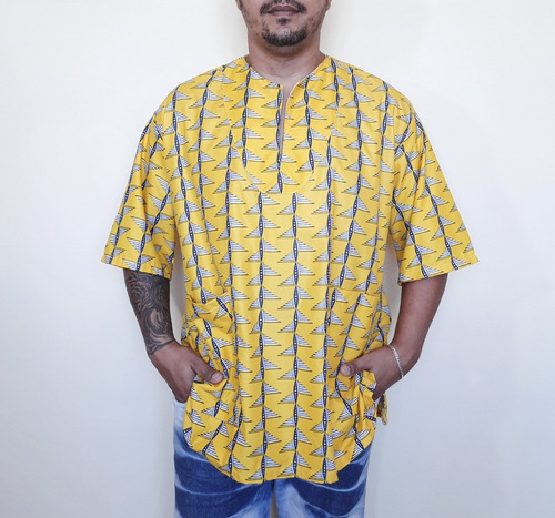 Imagem 1 de 6 de Blusa Bata Masculina Tecido Joel