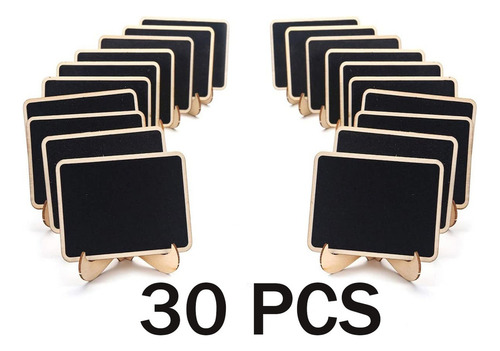 30 Piezas Mini Pizarra De Madera Para Bodas Con Números De M