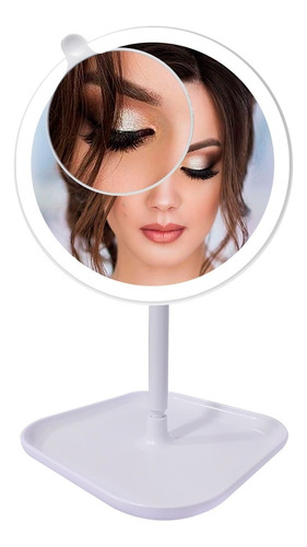Espejo Luz Led Armable Tactil 360° Maquillaje Carga Usb Pila