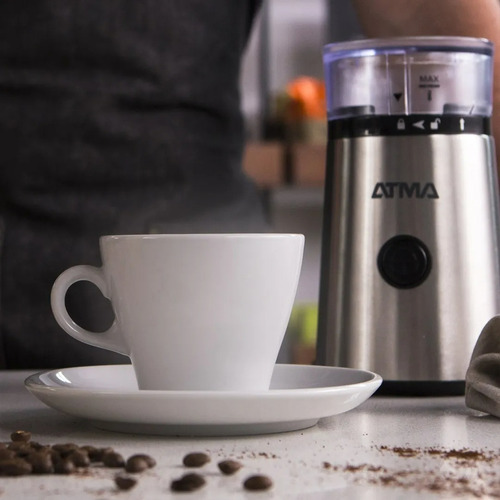 Imagen 5 de 10 de Molinillo De Café Eléctrico Premium Acero Inox Atma