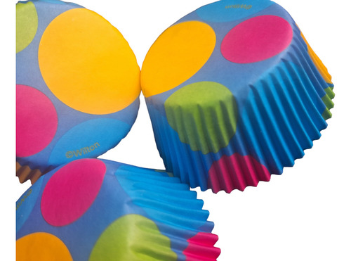 * Capacillos Azules Puntos Colores Intensamente Cupcakes