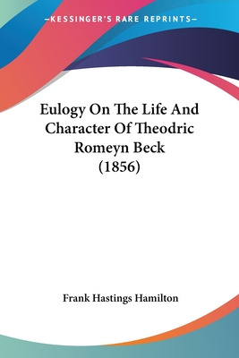 Libro Eulogy On The Life And Character Of Theodric Romeyn...