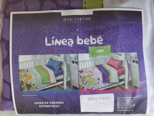 Juego De Sabanas Jean Cartier  Linea Bebe Cuna 