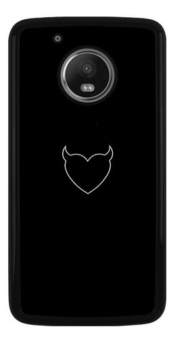 Funda Protector Para Motorola Moto Corazon Cuernos Demoni