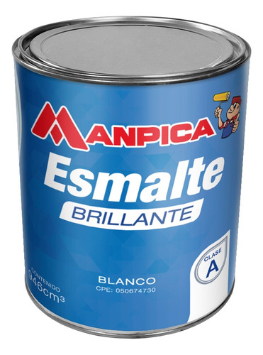 Pintura Aceite Esmalte Manpica Brillante Clase A 1/4 Galon