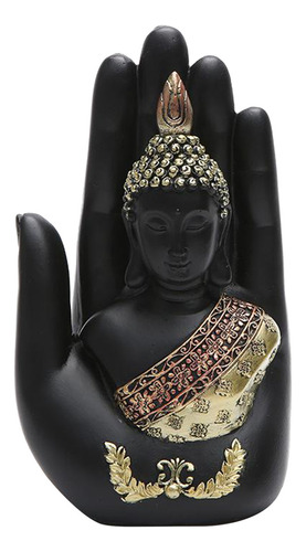 Buda Negro Sentado Estatua Tíbet Budista Escultura
