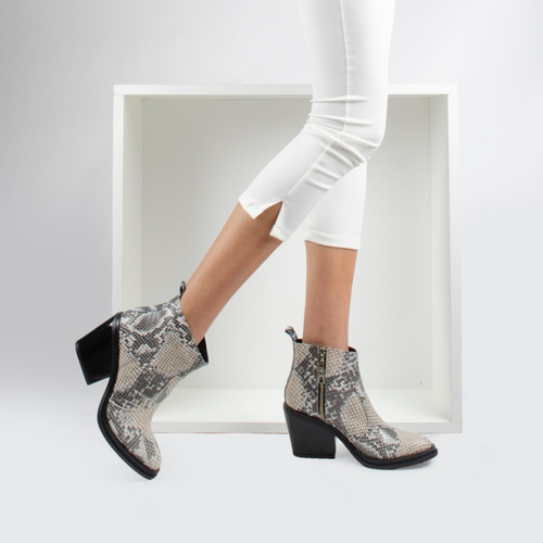 Imagen 2 de 6 de Botitas Botinetas Botas De Mujer De Cuero Olivia - Ferraro