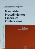 Comprar Manual  Procedimientos Especiales Contenciosos Abdón Sánchez