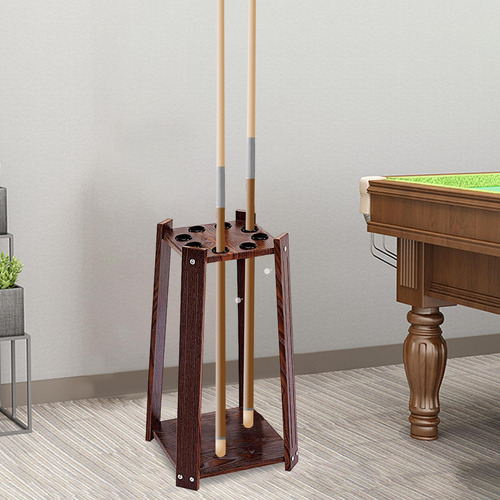 8 Pool Billiard Cue Rack Bracket Display Shelf Pool Marrón