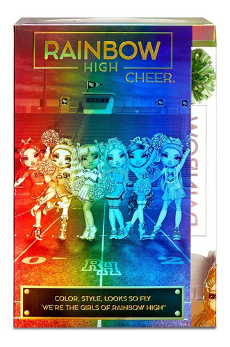 Imagen 4 de 4 de Muñeca Rainbow High Cheer-jade Hunter