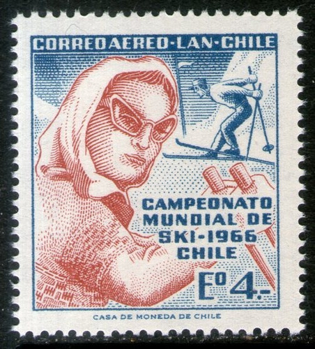 Chile Serie Aérea X 1 Campeonato De Esquí, Deportes Año 1966
