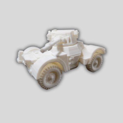 Tanque Ingles Daimler Armoured Car, Escala 1/43, Blanco