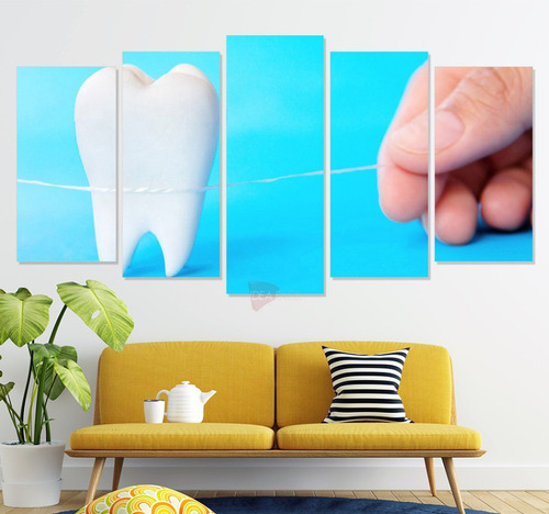 Políptico Dentista Ccd35 Canvas Grueso 200x105