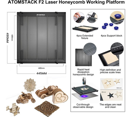 Atomstack A10 Pro Grabador Láser+rodillos+honeycomb Panel